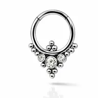 Daith piercing sparkle silver