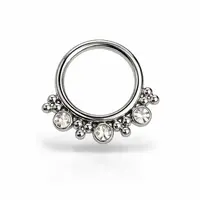 Daith piercing shiny silver