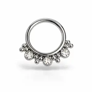 Daith piercing shiny silver