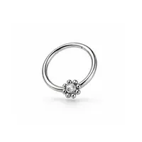 Daith piercing flower silver