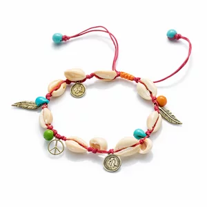 Ibiza style schelpjes enkelbandje