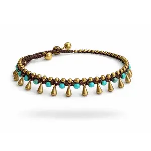 Enkelbandje turquoise summer drop