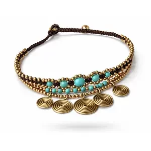 Enkelbandje turquoise Ibiza Style