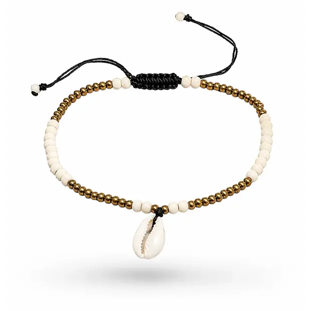 Enkelbandje cowrie schelpje Enkelbandje cowrie schelpje