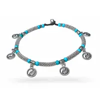 Enkelbandje Yin Yang Turquoise