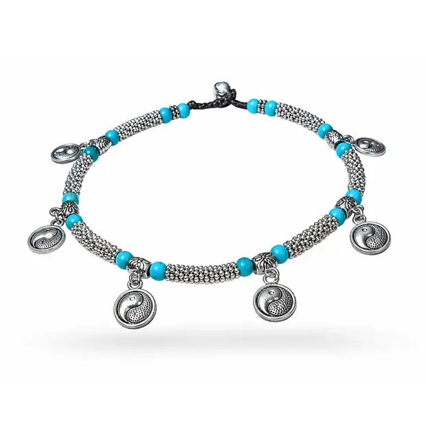 Enkelbandje Yin Yang Turquoise Enkelbandje Yin Yang Turquoise