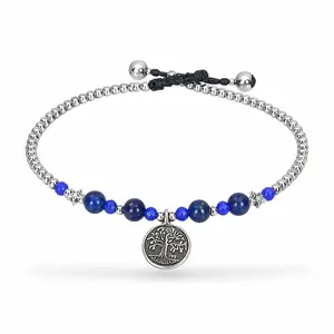 Enkelbandje Tree of life blauw