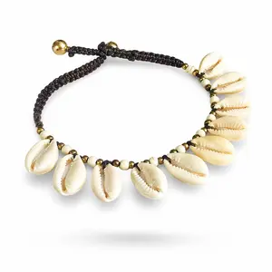 Cowrie schelpjes enkelbandje