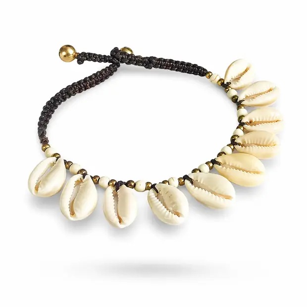 Cowrie schelpjes enkelbandje Cowrie schelpjes enkelbandje