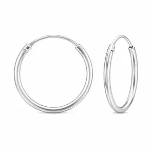 Zilveren oorringen 18 mm