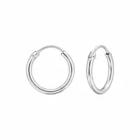Zilveren oorringen 12 mm