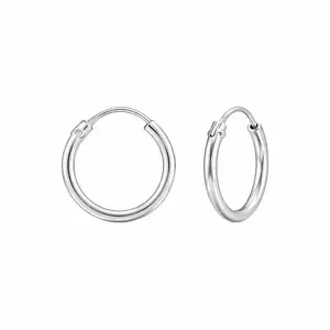 Zilveren oorringen 12 mm