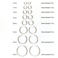 Zilveren oorringetjes 16 mm