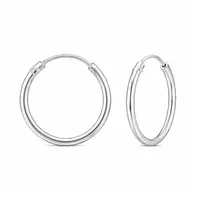 Zilveren oorringetjes 16 mm