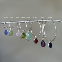 Zilveren oorringen 19 mm