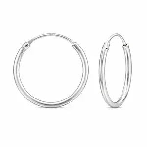 Zilveren oorringen 19 mm