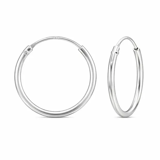 Zilveren oorringen 25 mm Zilveren oorringen 25 mm