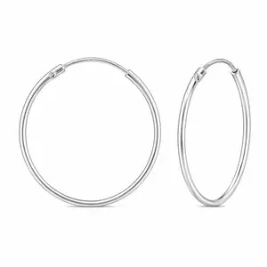 Zilveren oorringen 30 mm