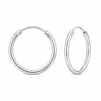 Zilveren oorringen 20 mm