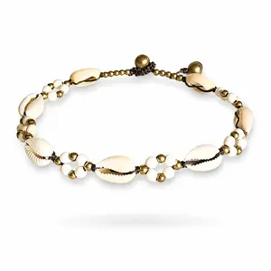 Enkelbandje schelpjes wit