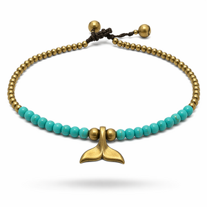 Enkelbandje walvis staart Turquoise