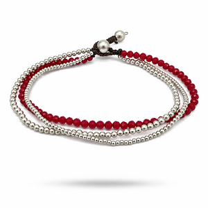 Enkelbandje Twinkel deluxe rood