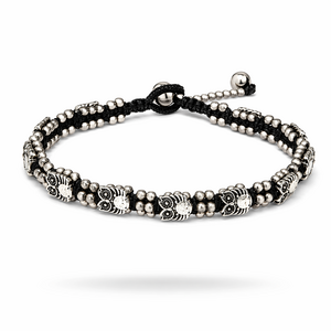 Enkelbandje Uil rodium