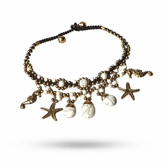 Enkelbandje Sealife off-white Enkelbandje Sealife off-white