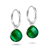 Groene onyx hoop oorringen
