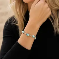 Zilveren armband Larimar Liana