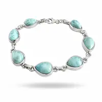Zilveren armband Larimar Liana