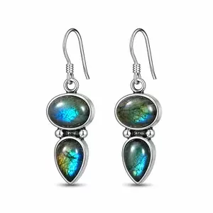 Labradoriet oorbellen Mira