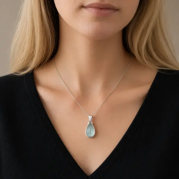 Aquamarijn hanger Tosca