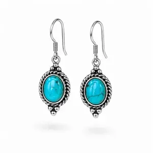 Turquoise oorbellen Liv