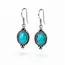 Turquoise oorbellen Liv
