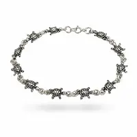 Zilveren armband met schildpadjes