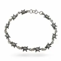 Zilveren armband met schildpadjes