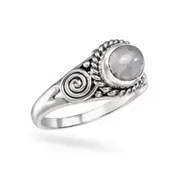 Zilveren ring maansteen Marilyn