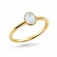 Goldplated Maansteen ring Geena