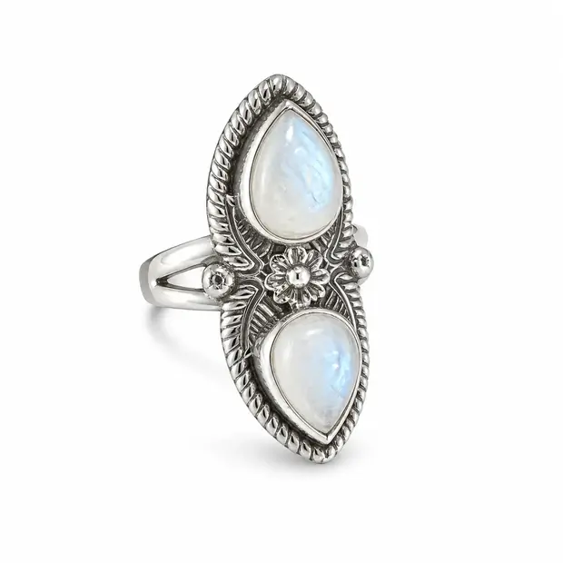 Boho ring Aurora Maansteen Boho ring Aurora Maansteen