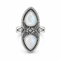 Boho ring Aurora Maansteen