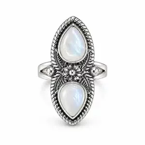 Boho ring Aurora Maansteen