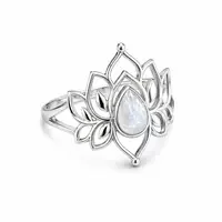 Maansteen ring lotus Maansteen ring lotus