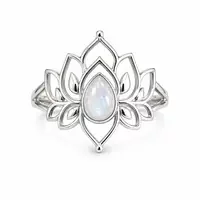 Maansteen ring lotus Maansteen ring lotus