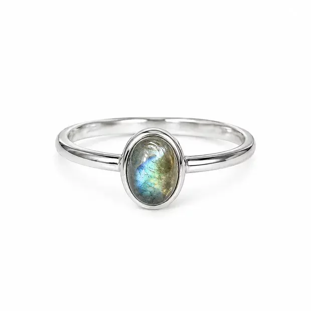 Edelsteen ring piccola Labradoriet Edelsteen ring piccola Labradoriet