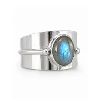Zilveren ring Labradoriet Persuan