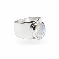 Zilveren ring Maansteen Satya