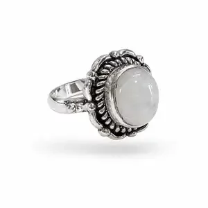 Zilveren ring Moonstone Nostalgica