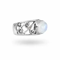 Zilveren ring Paisley Moonstone Zilveren ring Paisley Moonstone