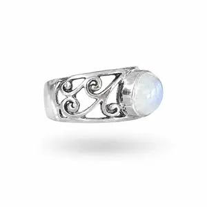 Zilveren ring Paisley Moonstone